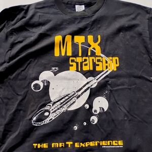 MTX Starship Black Tee with Yellow Print